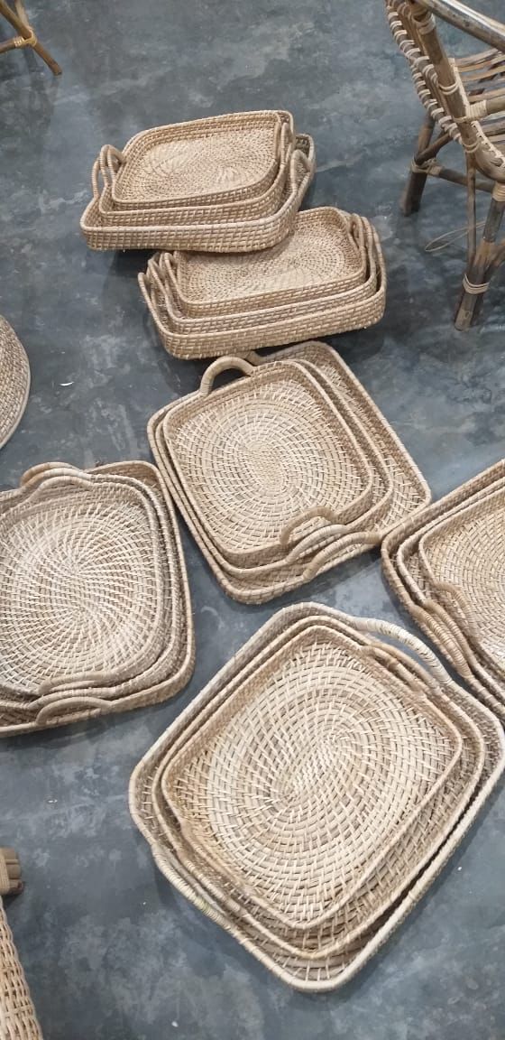 Premium Cane basket/container with secured lid heavy materials