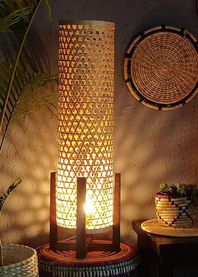 Floor lamp Introduce an eco-friendly and luxurious touch to your home decor with our premium handmade bamboo floor lamp. Made from sustainable materials