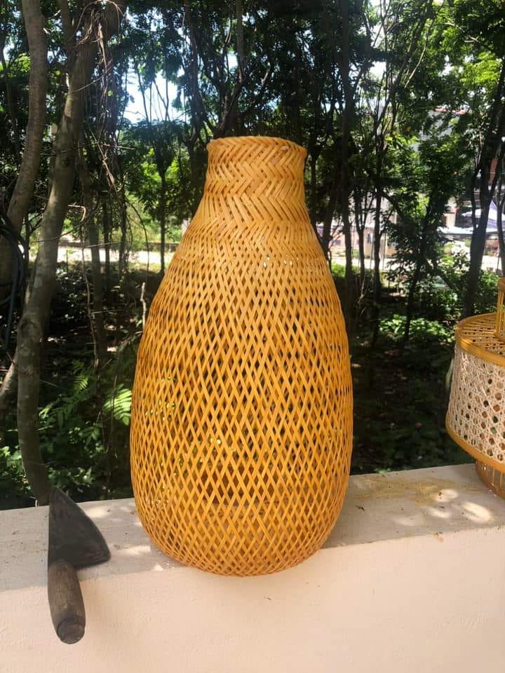 Bottle of Ecstasy- Bamboo lamp unique Woven Hanging Pendant Light, Natural/Bamboo Pendant Light for Home restaurants and offices.