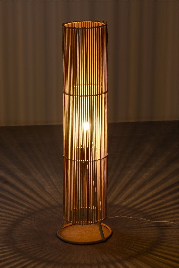 Floor lamp Introduce an eco-friendly and luxurious touch to your home decor with our premium handmade bamboo floor lamp. Made from sustainable materials