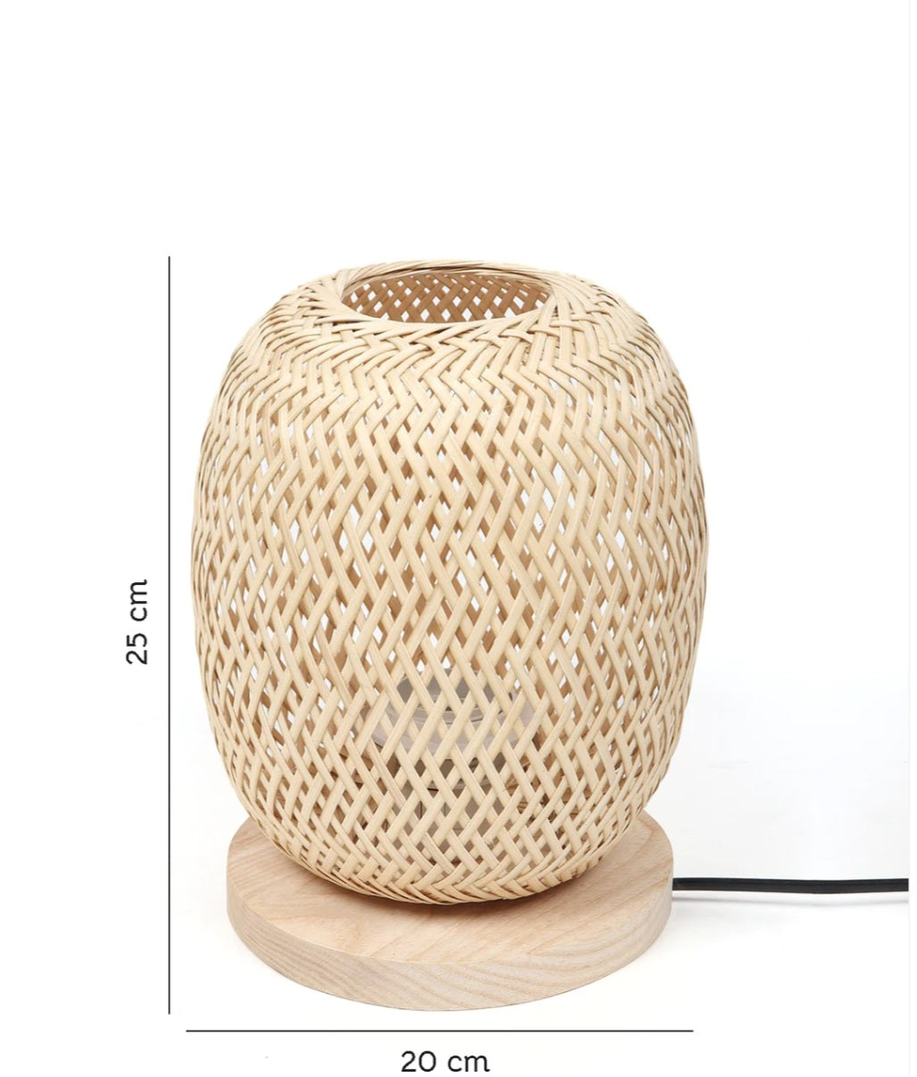 Eureka oval bamboo table lamp Woven Hanging Pendant Light, Natural/Bamboo Pendant Light for Home restaurants and offices