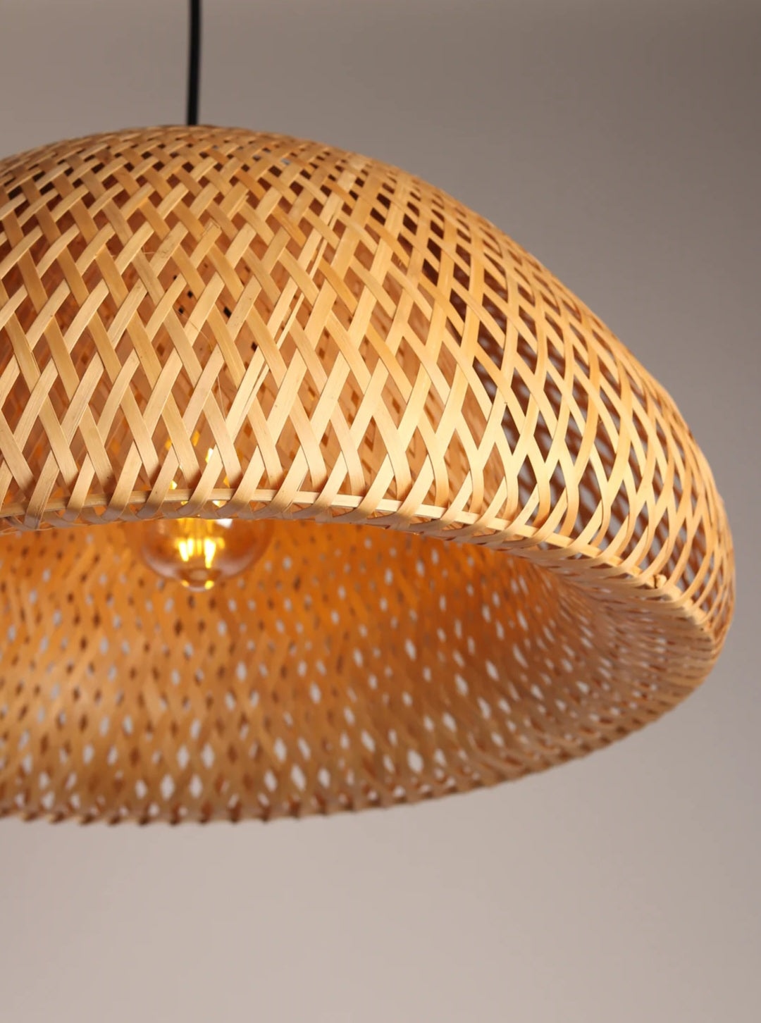 Alo dome-premium Bamboo lampshade Woven Hanging Pendant Light, Natural/Bamboo Pendant Light for Home restaurants and offices