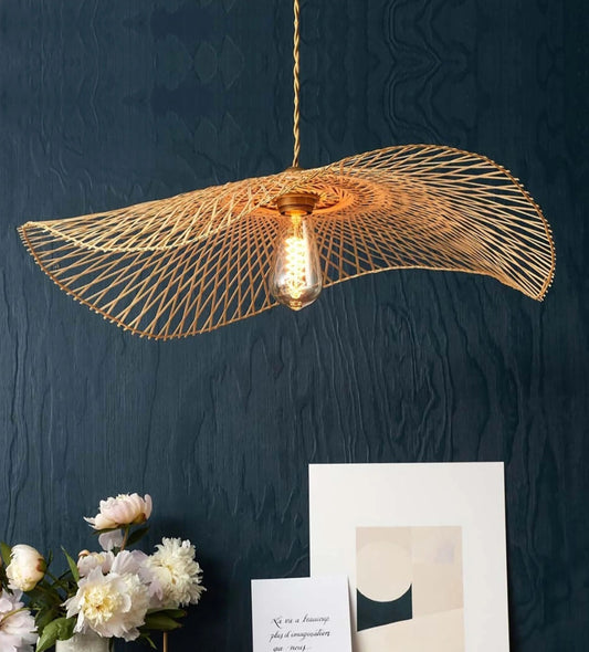 Drangonfly-Bamboo exclusive  pendant lamp Woven Hanging Pendant Light, Natural/Bamboo Pendant Light for Home restaurants and offices