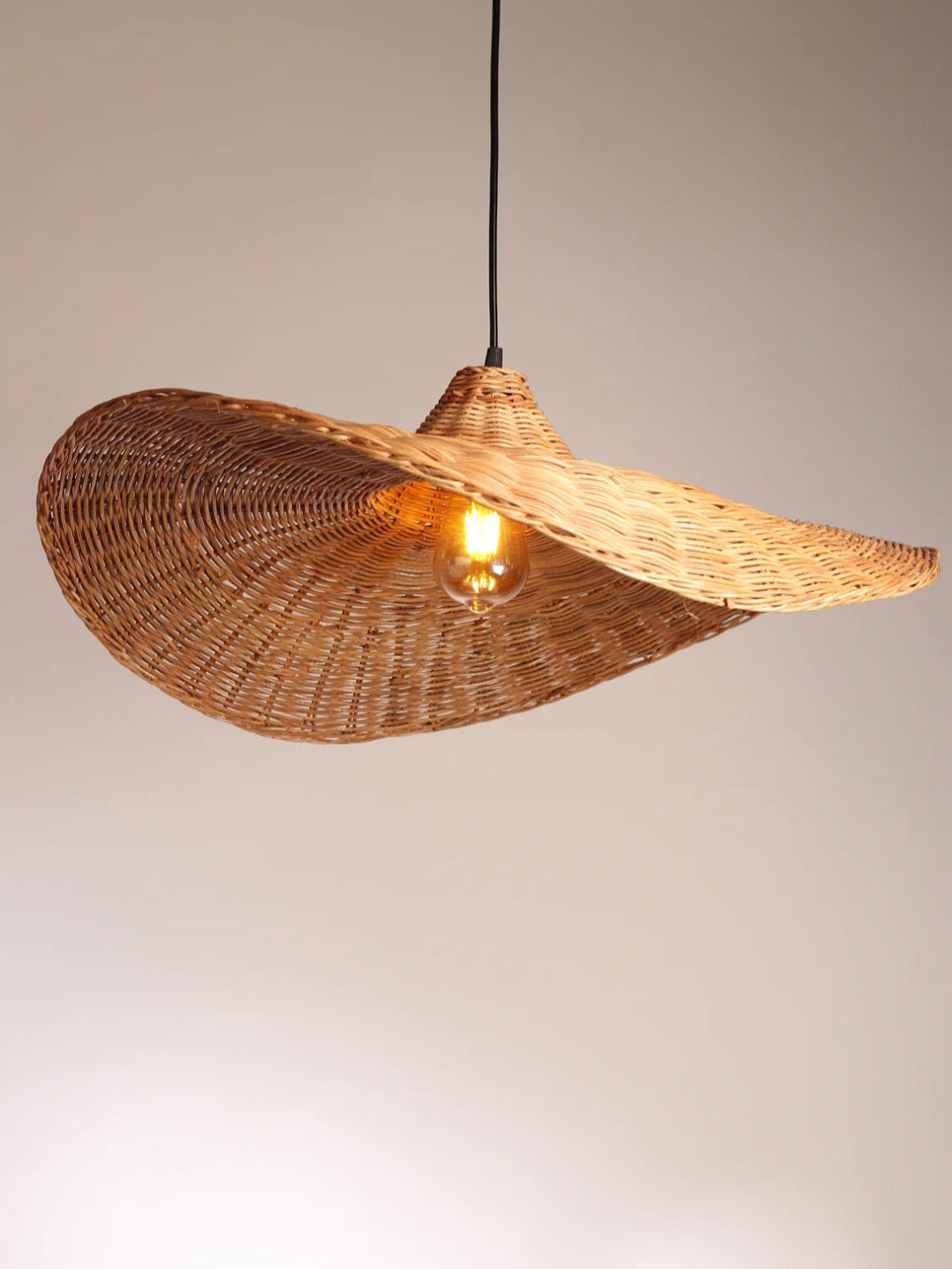 Umbrella- Bamboo lamp/Woven Hanging Pendant Light, Natural/Bamboo Pendant Light for Home restaurants and offices