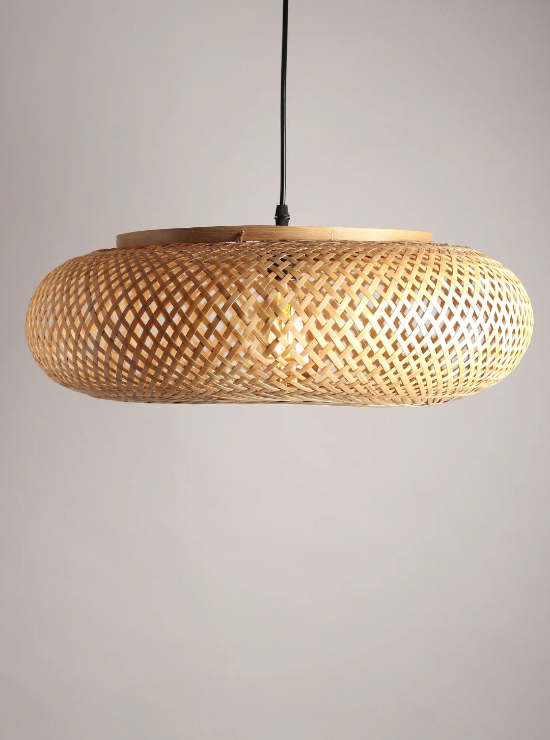 Gumball Bamboo lampWoven Hanging Pendant Light, Natural/Bamboo Pendant Light for Home restaurants and offices