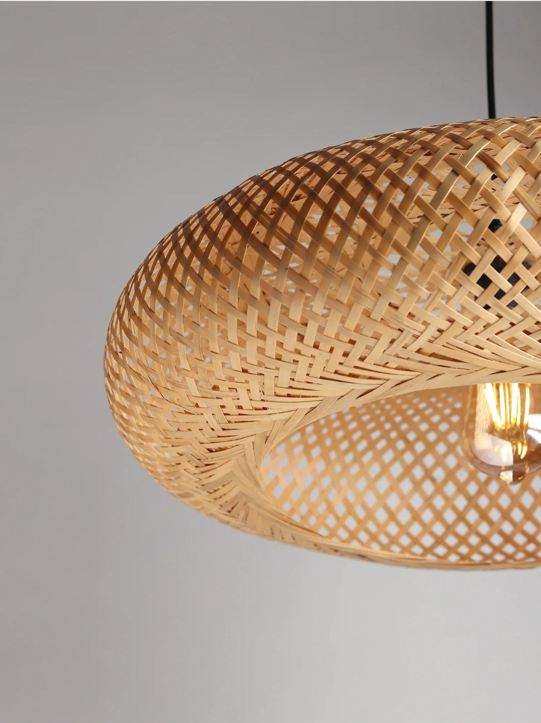 Gumball Bamboo lampWoven Hanging Pendant Light, Natural/Bamboo Pendant Light for Home restaurants and offices