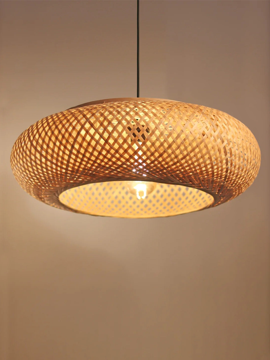 Gumball Bamboo lampWoven Hanging Pendant Light, Natural/Bamboo Pendant Light for Home restaurants and offices