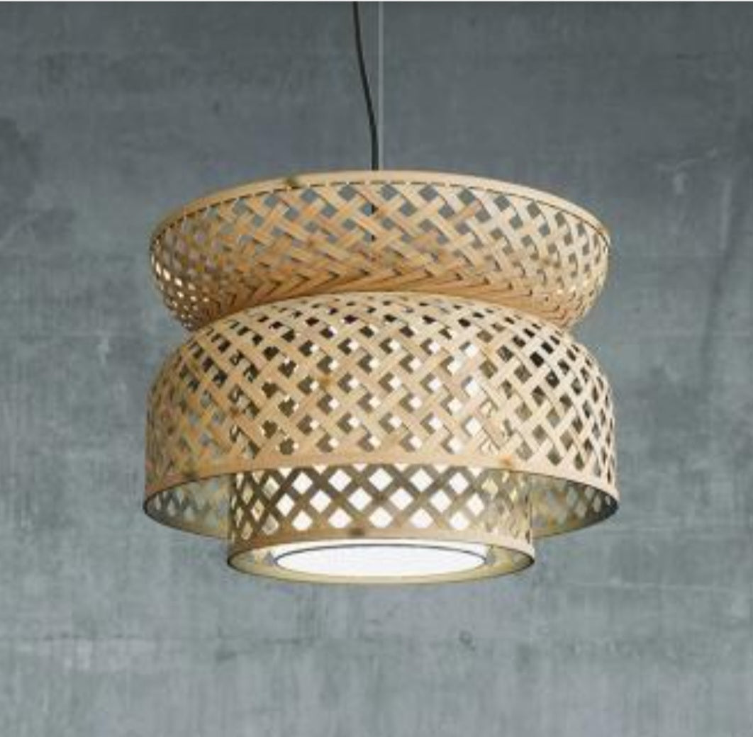 Lotus -Bamboo lamp Woven Hanging Pendant Light, Natural/Bamboo Pendant Light for Home restaurants and offices