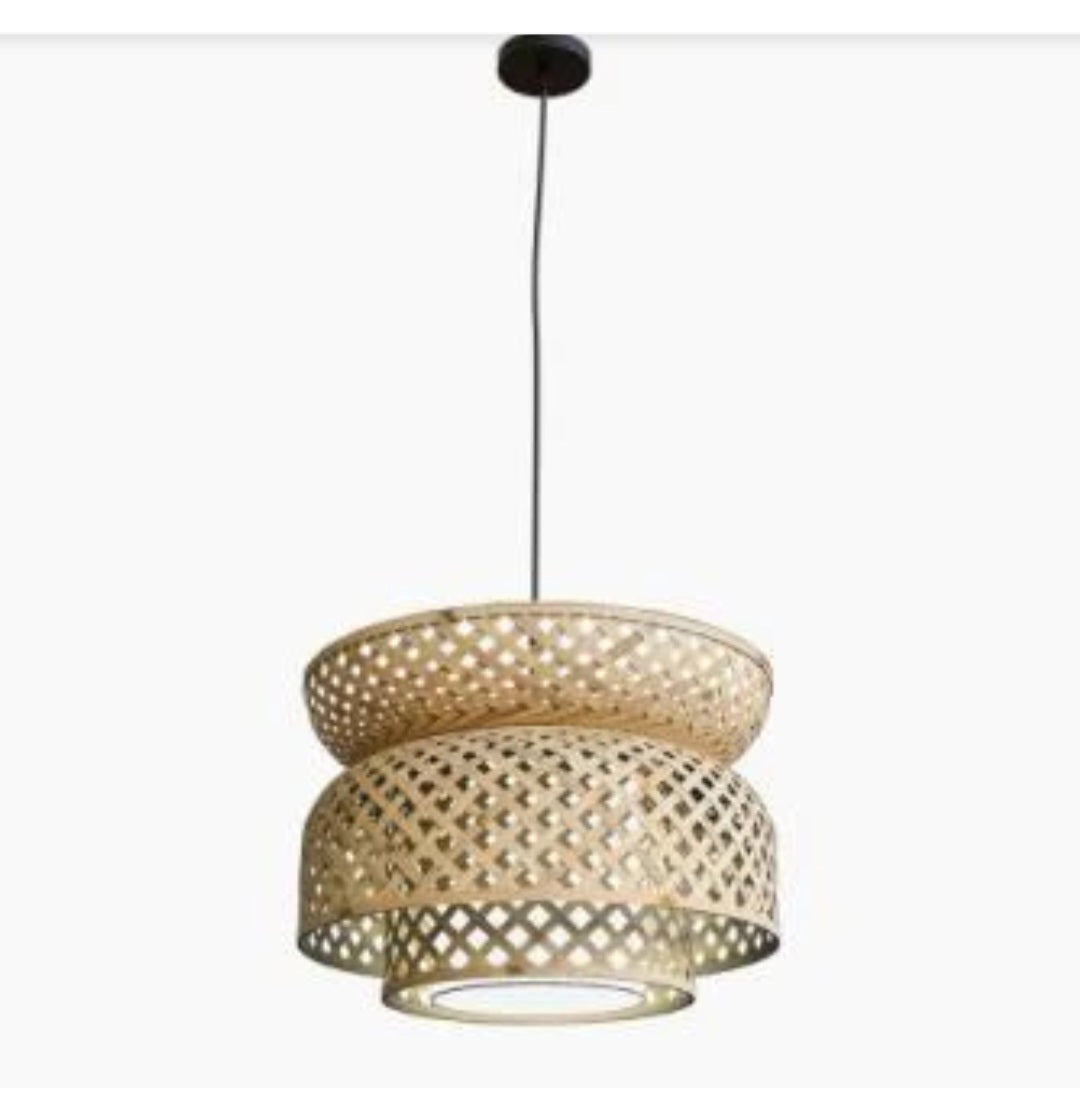 Lotus -Bamboo lamp Woven Hanging Pendant Light, Natural/Bamboo Pendant Light for Home restaurants and offices