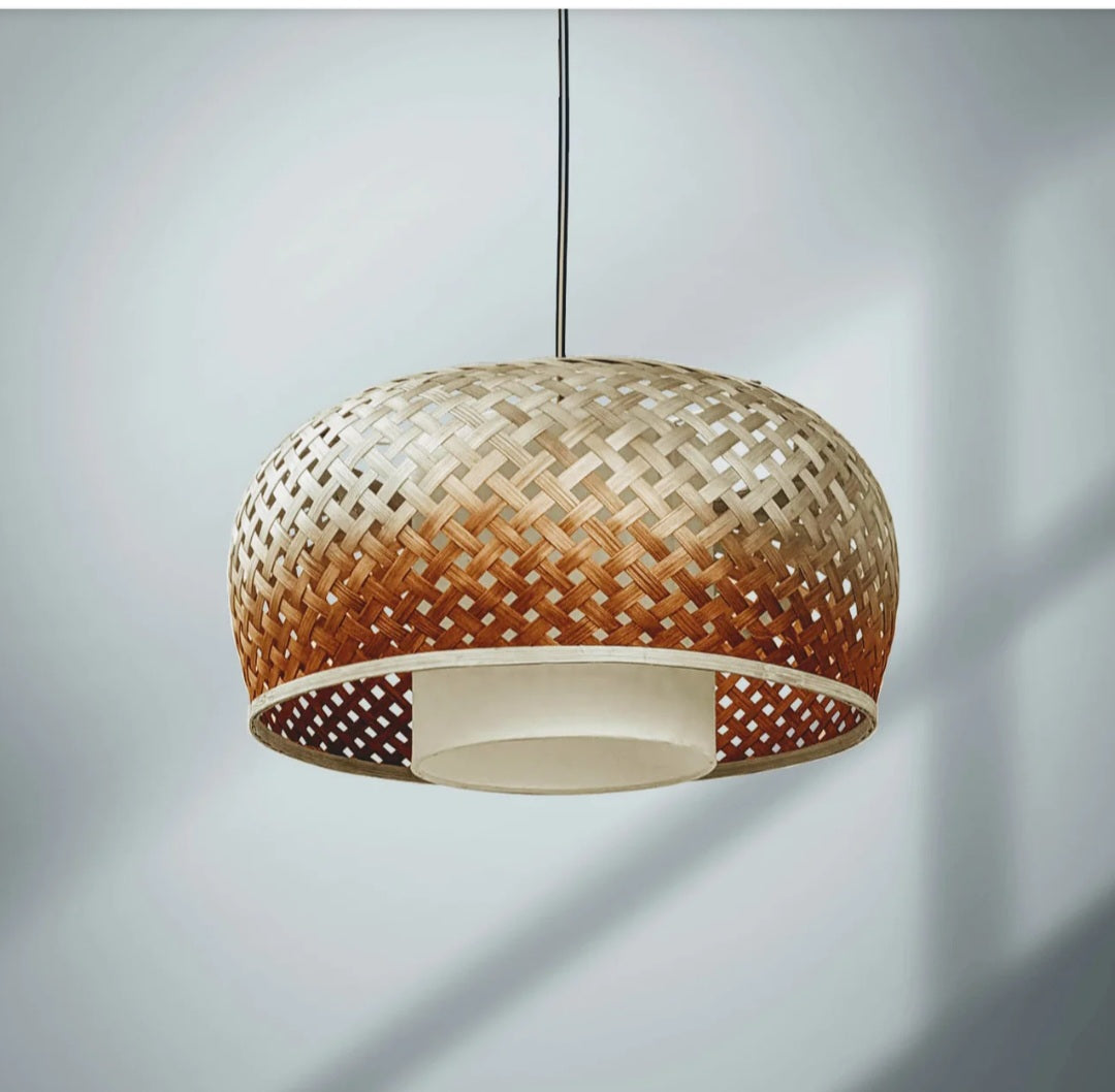 Tulip- Bamboo lamp Woven Hanging Pendant Light, Natural/Bamboo Pendant Light for Home restaurants and offices