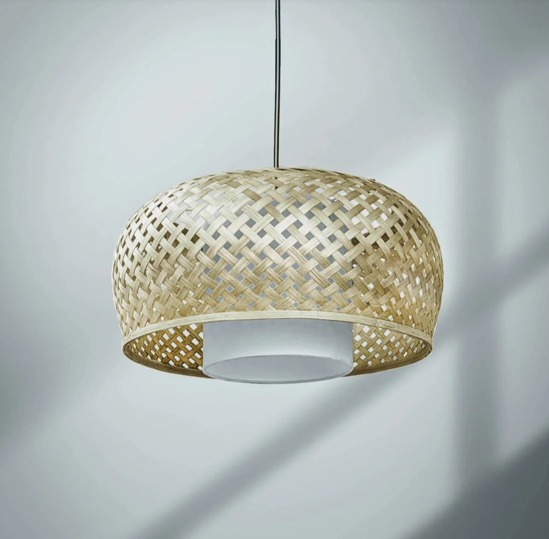 Tulip- Bamboo lamp Woven Hanging Pendant Light, Natural/Bamboo Pendant Light for Home restaurants and offices