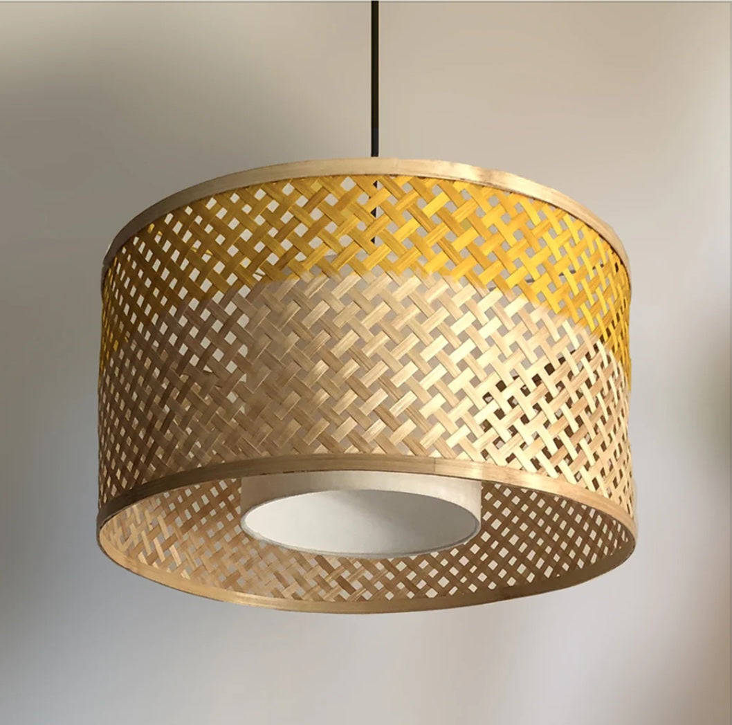 Mushroom lamp- Bamboo lamp Woven Hanging Pendant Light, Natural/Bamboo Pendant Light for Home restaurants and offices