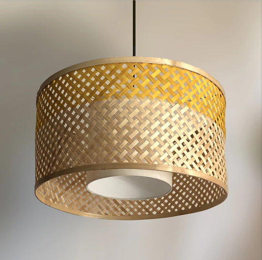 Mushroom lamp- Bamboo lamp Woven Hanging Pendant Light, Natural/Bamboo Pendant Light for Home restaurants and offices