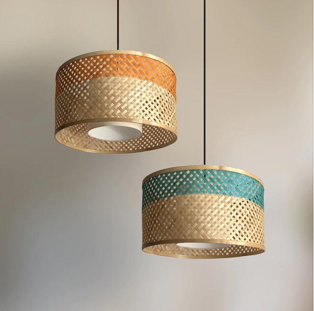 Mushroom lamp- Bamboo lamp Woven Hanging Pendant Light, Natural/Bamboo Pendant Light for Home restaurants and offices