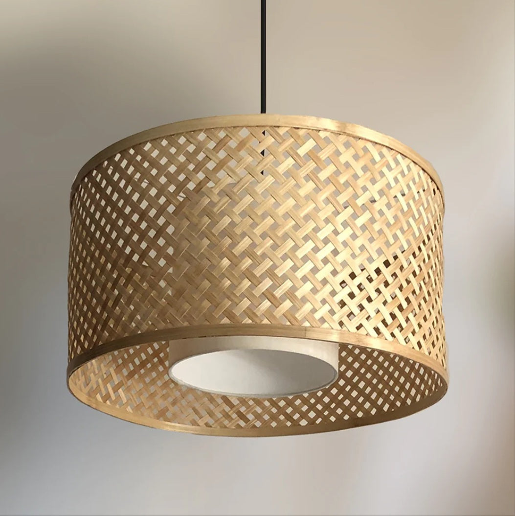 Mushroom lamp- Bamboo lamp Woven Hanging Pendant Light, Natural/Bamboo Pendant Light for Home restaurants and offices