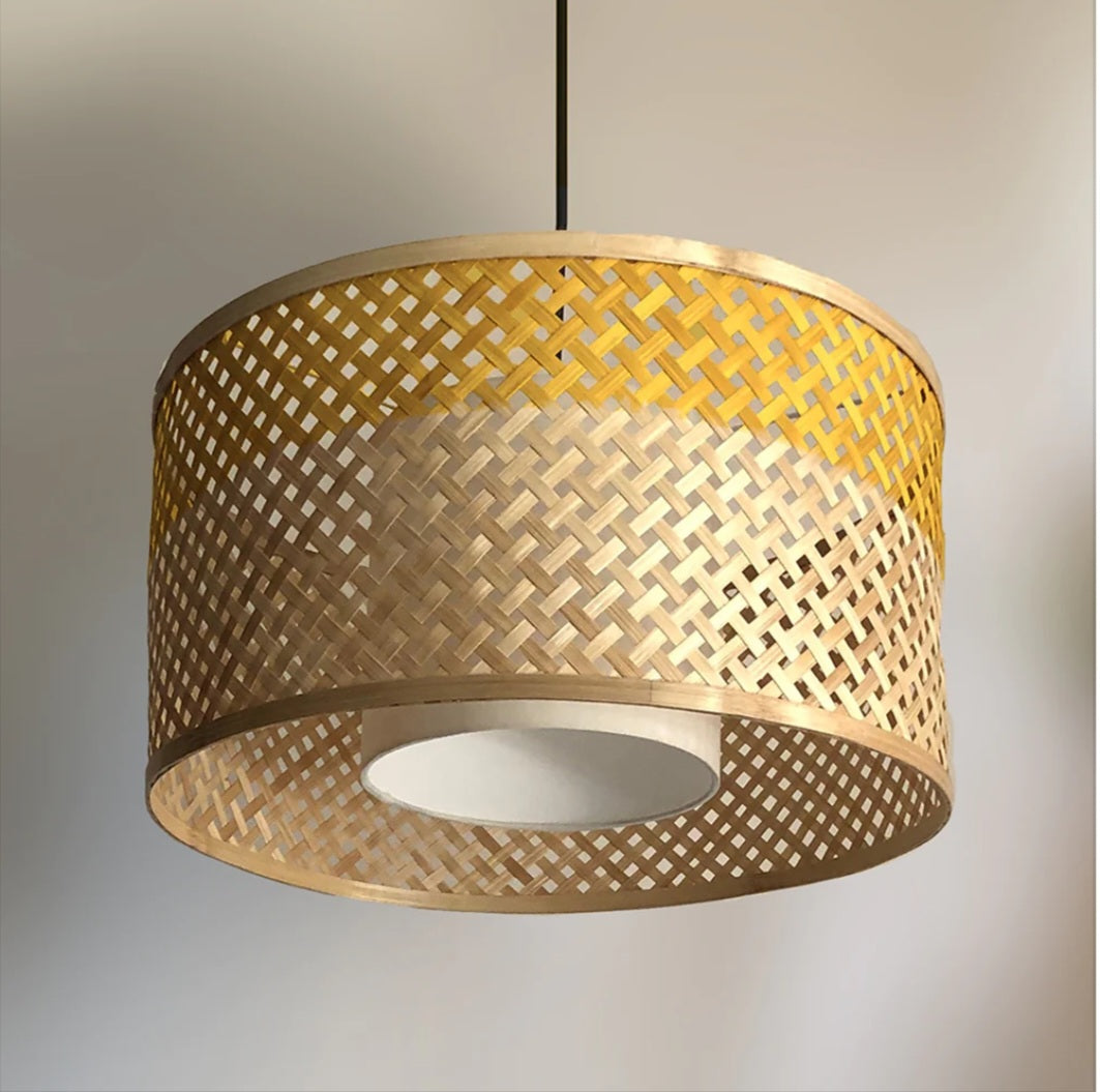 Mushroom lamp- Bamboo lamp Woven Hanging Pendant Light, Natural/Bamboo Pendant Light for Home restaurants and offices