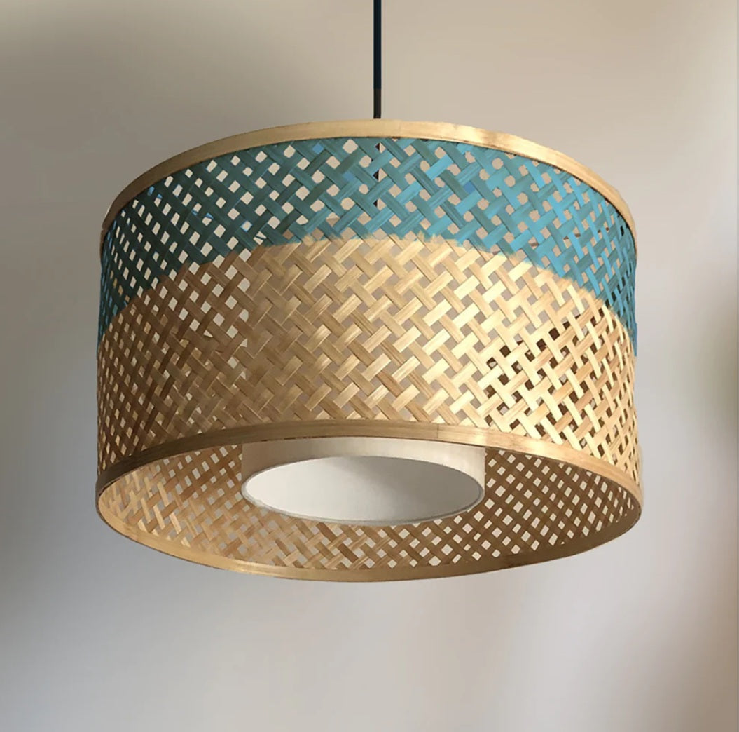 Mushroom lamp- Bamboo lamp Woven Hanging Pendant Light, Natural/Bamboo Pendant Light for Home restaurants and offices