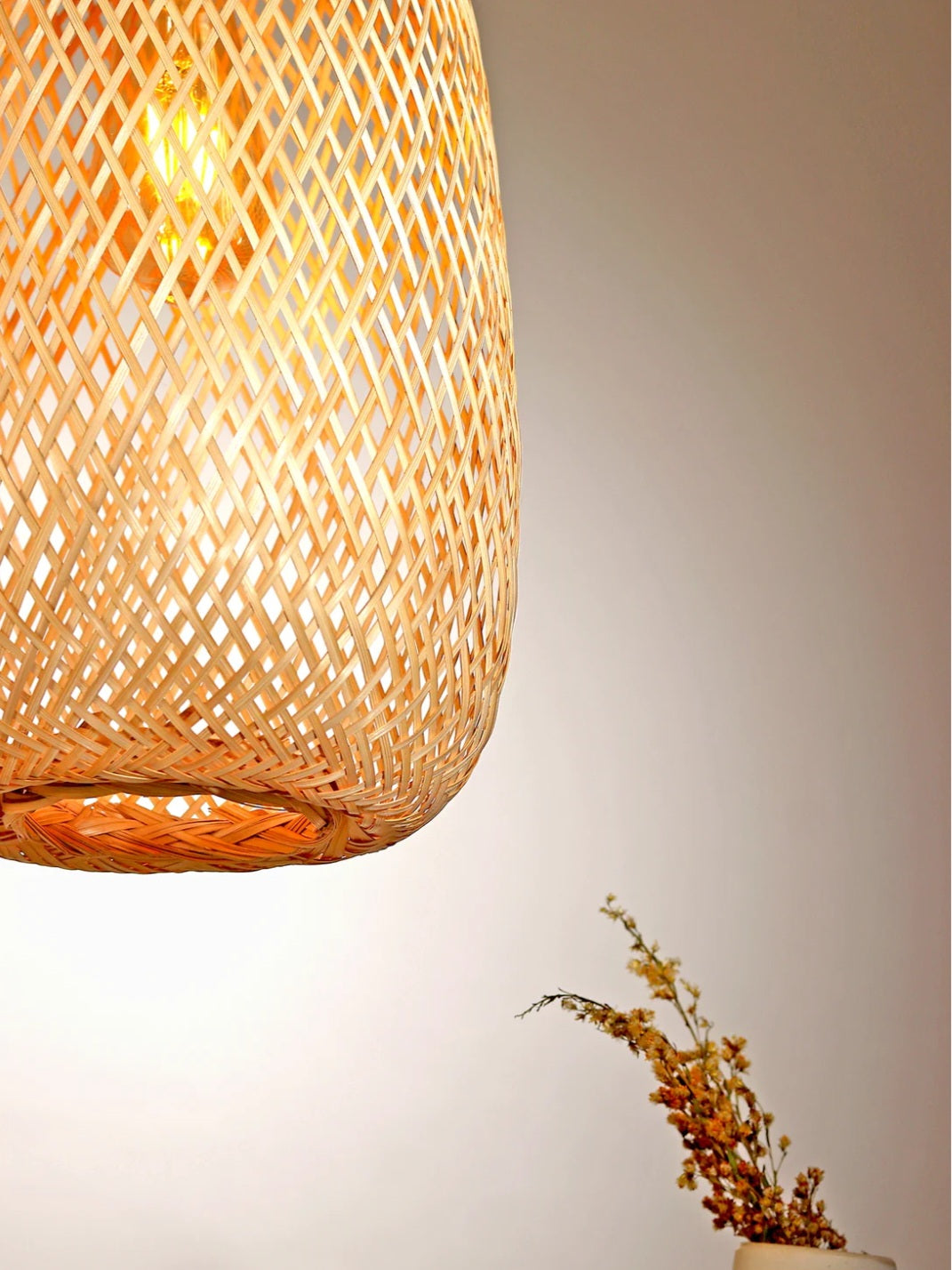 Bottle of Ecstasy- Bamboo lamp unique Woven Hanging Pendant Light, Natural/Bamboo Pendant Light for Home restaurants and offices.