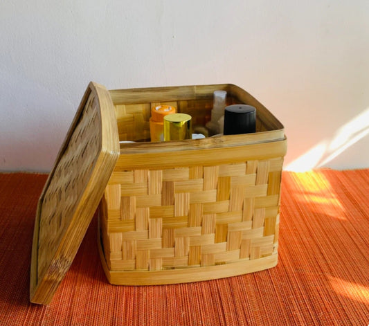 Square Bamboo Box with lid durable Universal