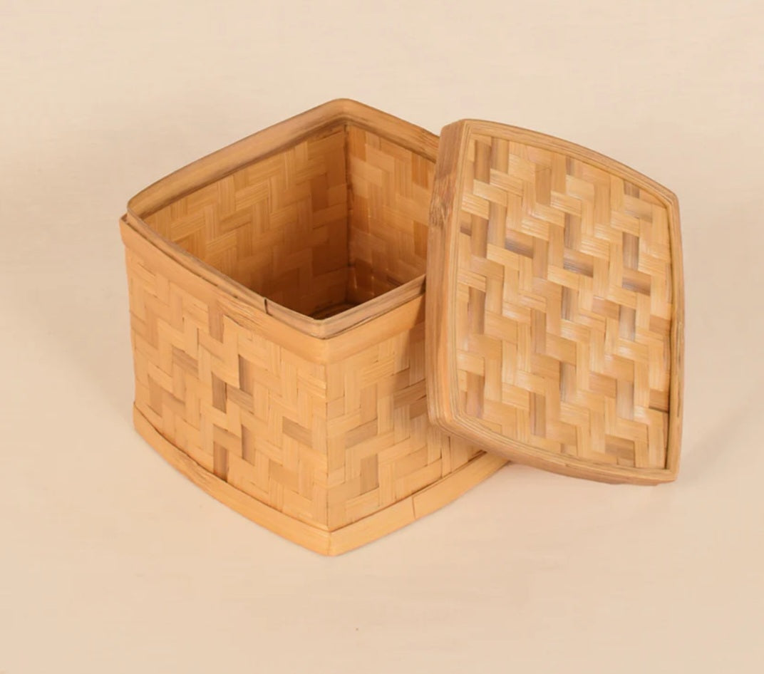 Square Bamboo Box with lid durable Universal