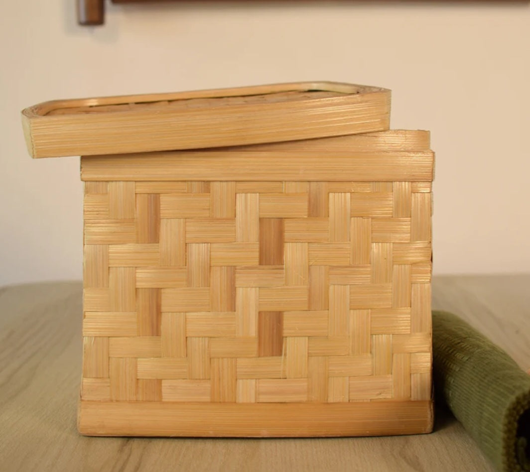 Square Bamboo Box with lid durable Universal