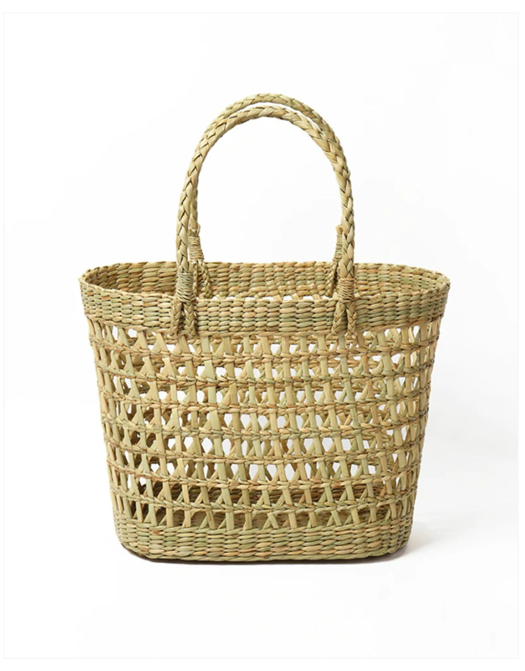 Sea grass/kaona grass Jali infused with bamboo Shopping Basket