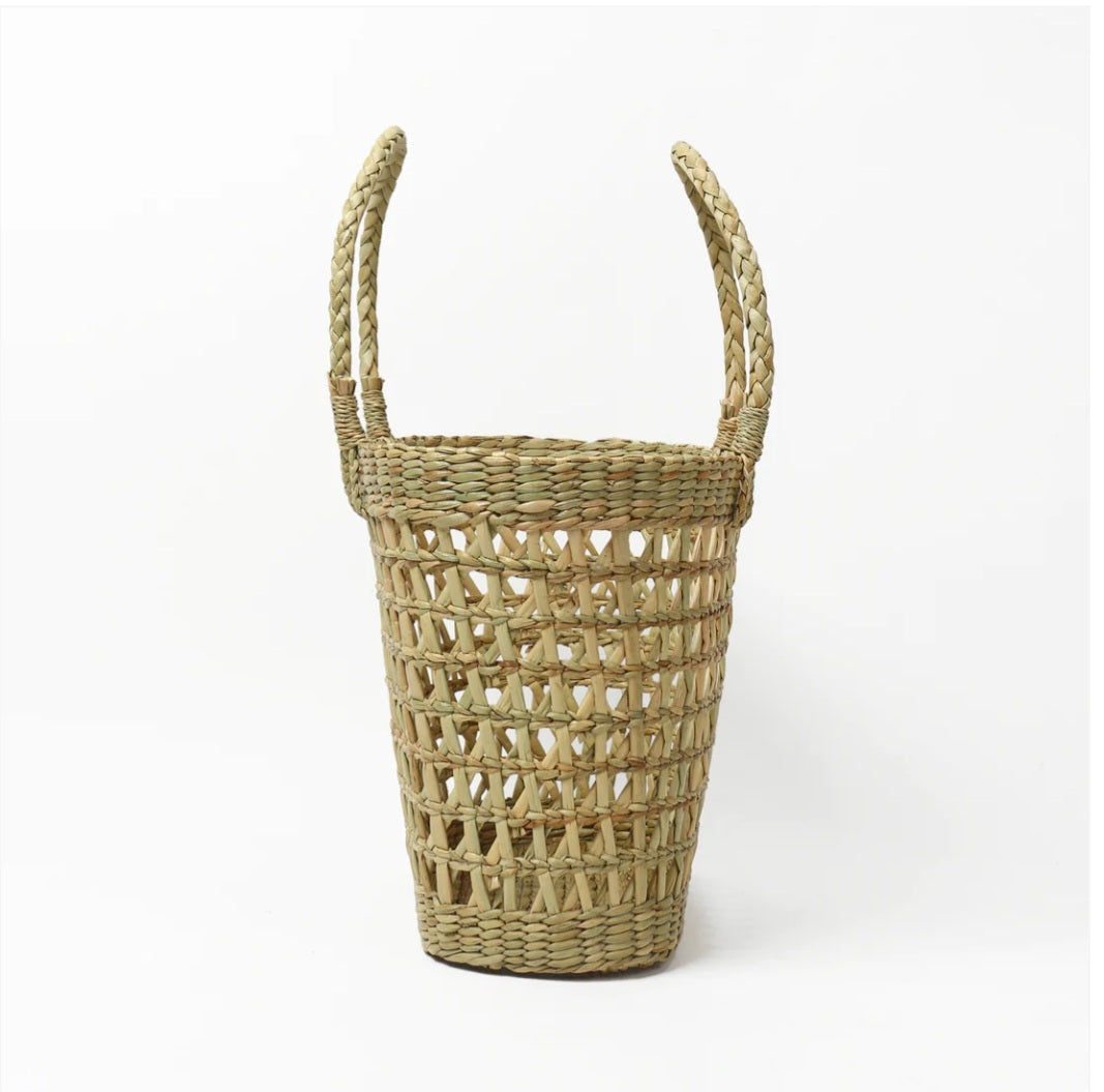 Sea grass/kaona grass Jali infused with bamboo Shopping Basket