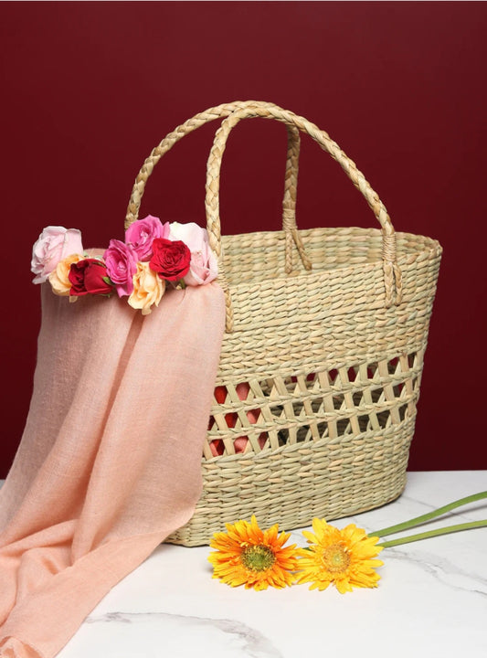 Kaona Grass Shopping jali Basket